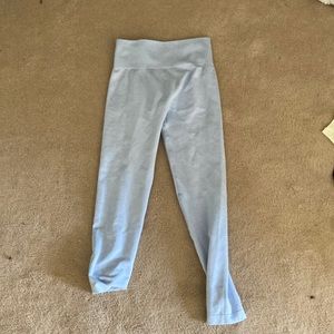Blue workout leggings